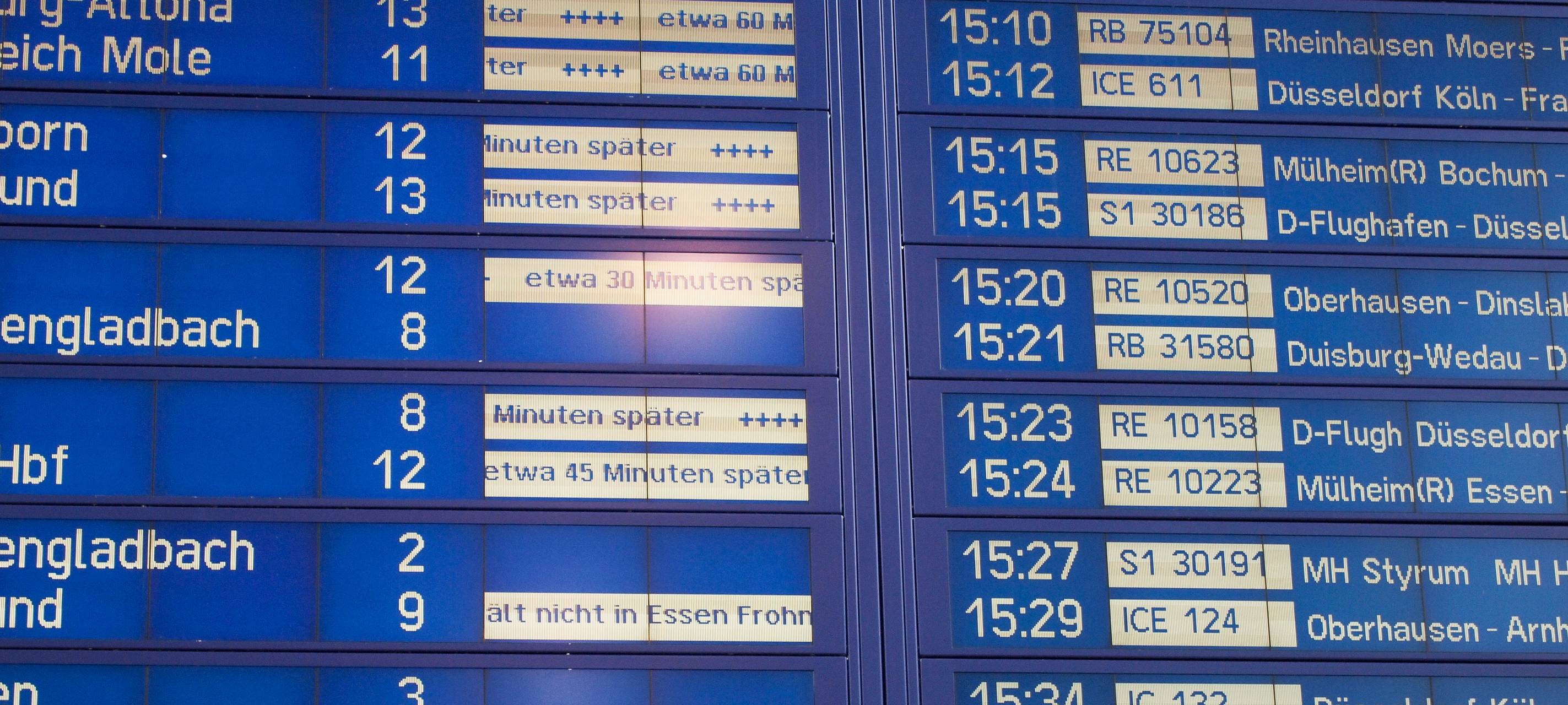 Essen: Massive Zugverspätungen durch Kabeldiebstahl