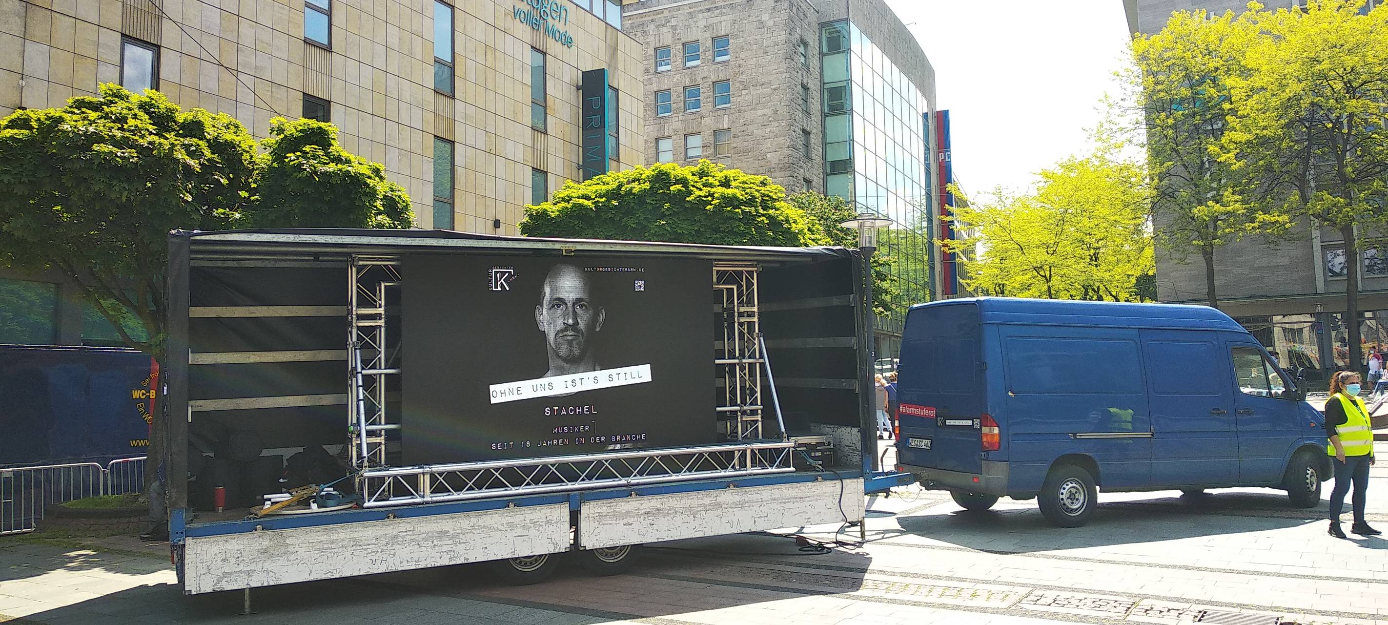 Protestaktion in Essen: Veranstaltungsbranche setzt Zeichen