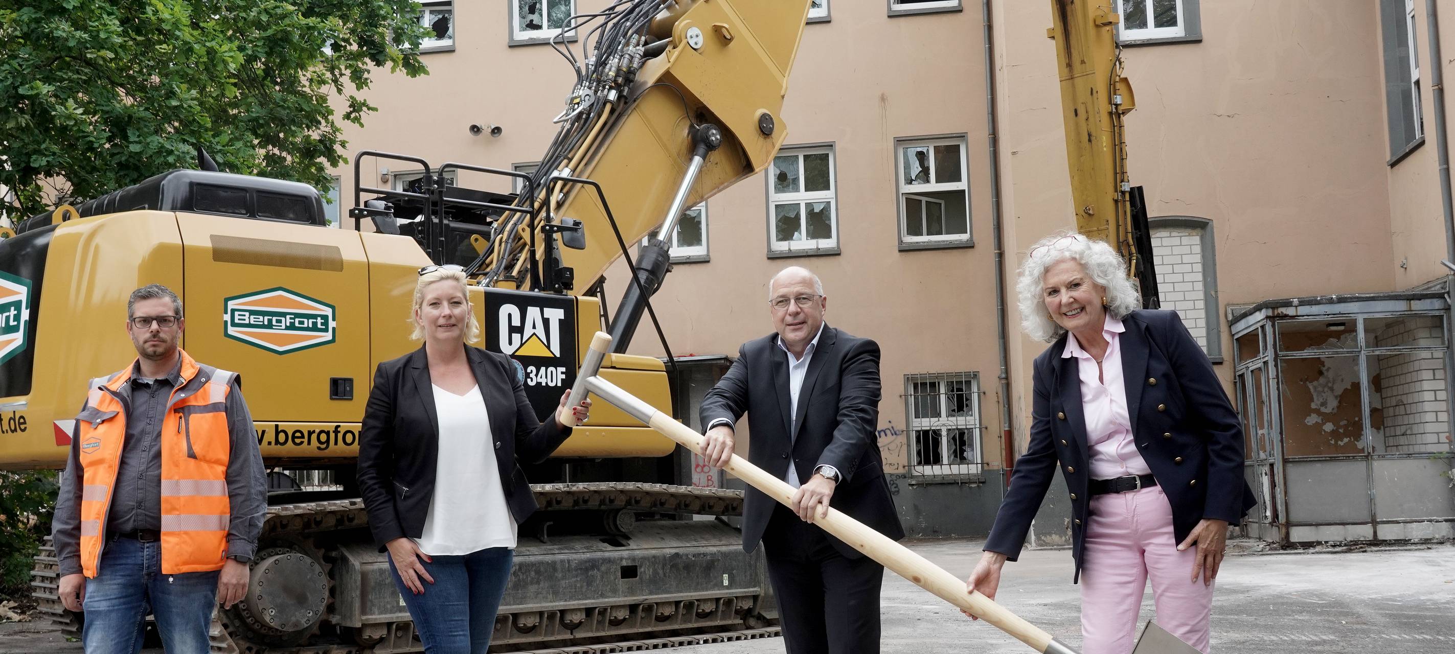 Der Abriss an der Markscheideschule hat begonnen