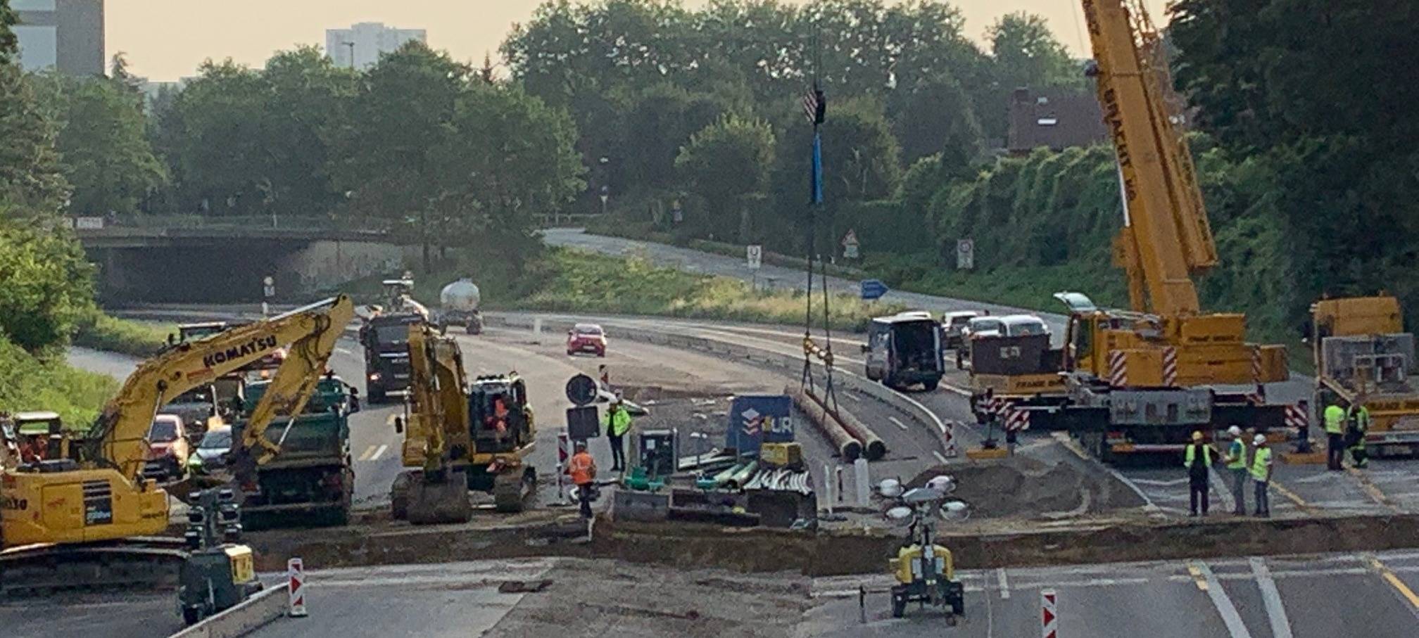 Essen: Fernwärme-Ausbau sorgt für A52-Sperrung