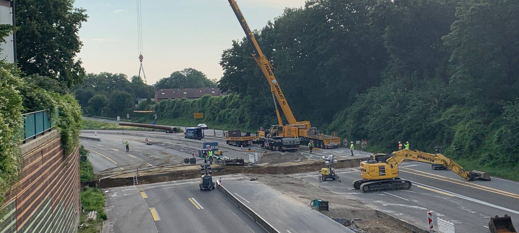 Essen: Fernwärme-Ausbau sorgt für A52-Sperrung