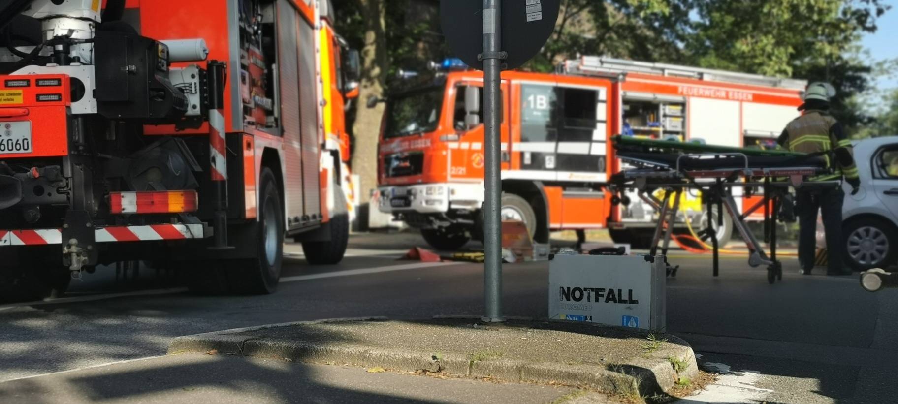 Unfall an Seumannstraße in Essen