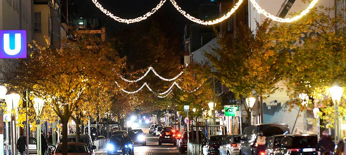 Winterstimmung in Essen: Rüttenscheid schaltet Beleuchtung ein