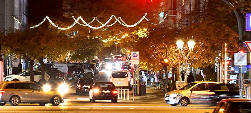 Winterstimmung in Essen: Rüttenscheid schaltet Beleuchtung ein