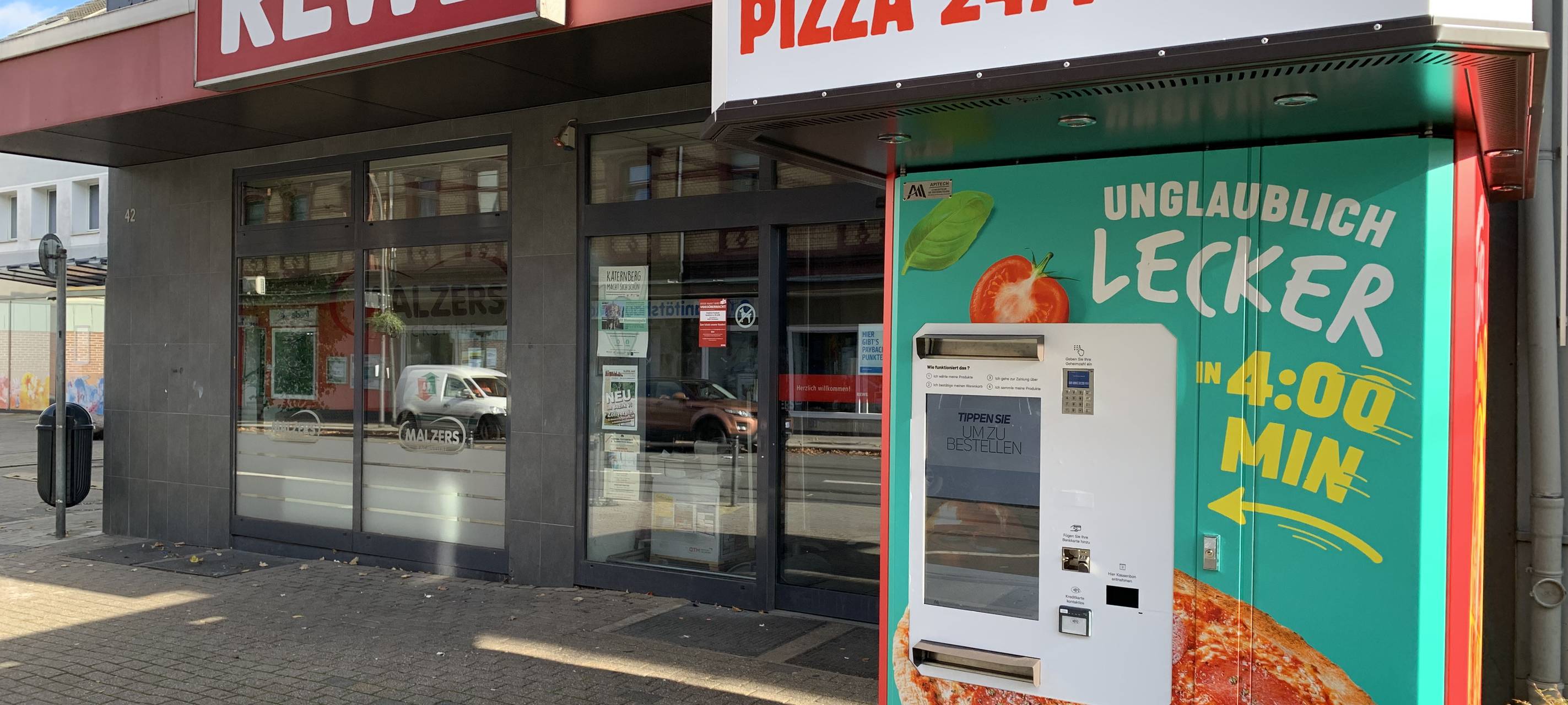 Neuer Pizzaautomat in Essen - der 24 Stunden Italiener