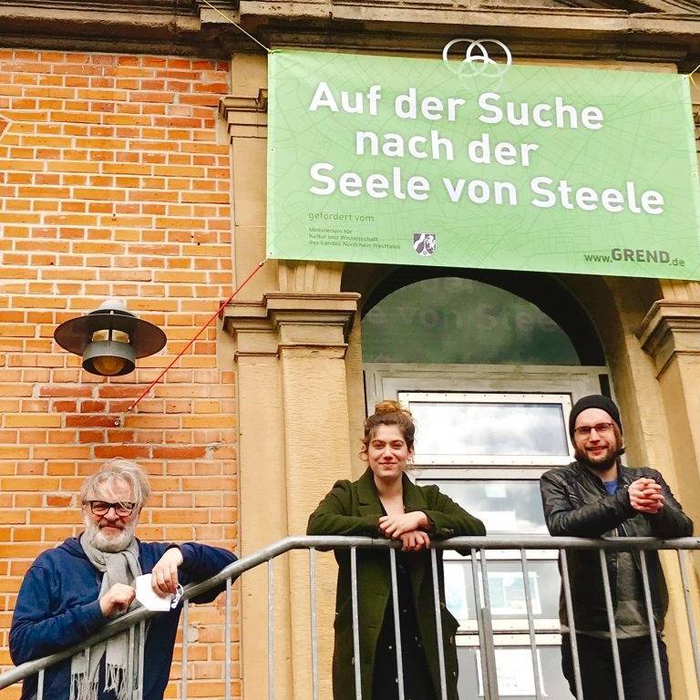 Werbeplakat für das Stück "Mensch Steele" im Theater Freudenhaus in Essen