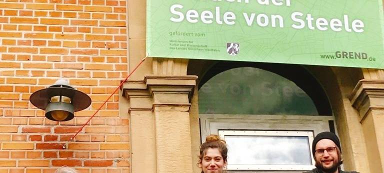 Werbeplakat für das Stück "Mensch Steele" im Theater Freudenhaus in Essen