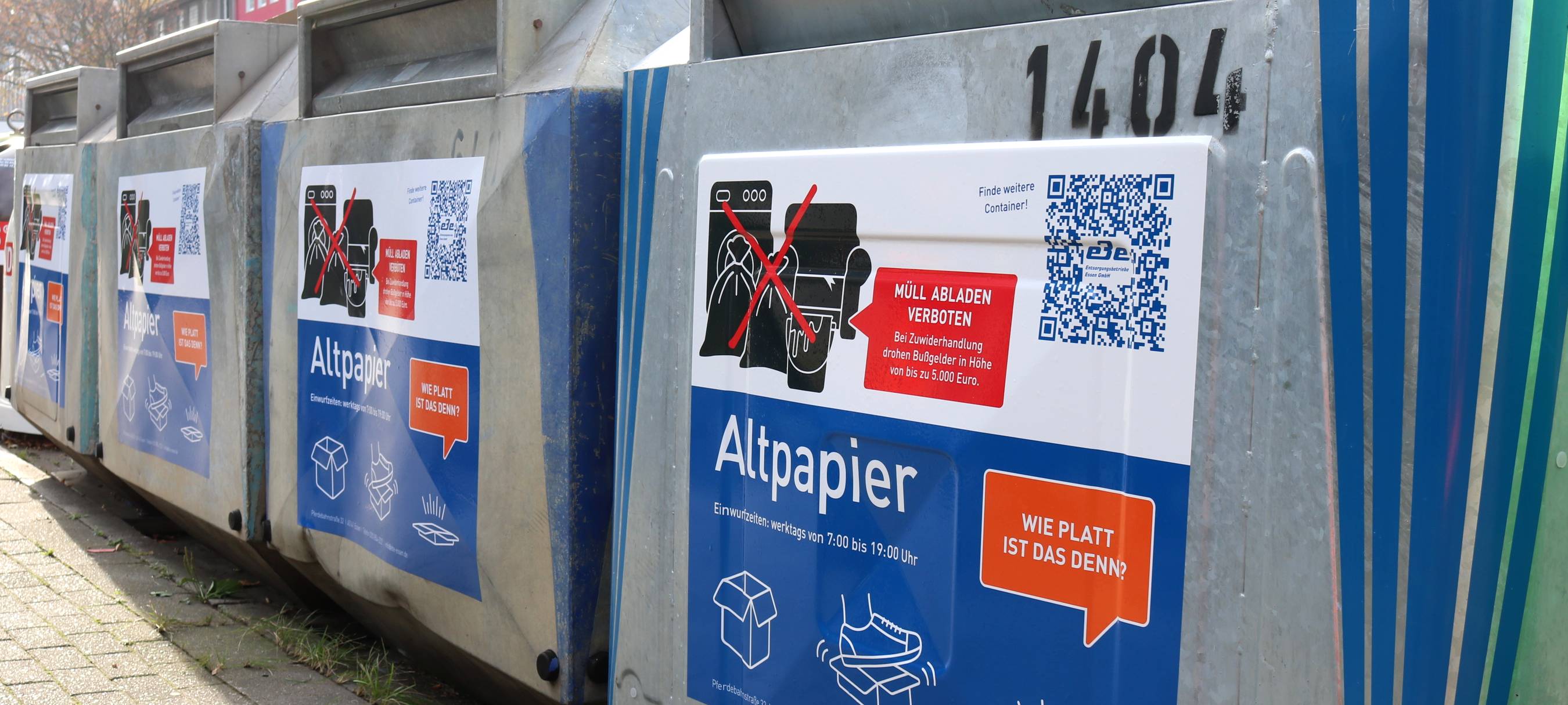 Altpapiercontainer in Essen bekommen neues Design