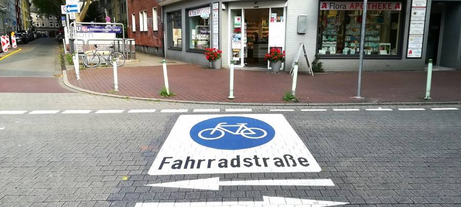 Fahrradstraße in Rüttenscheid