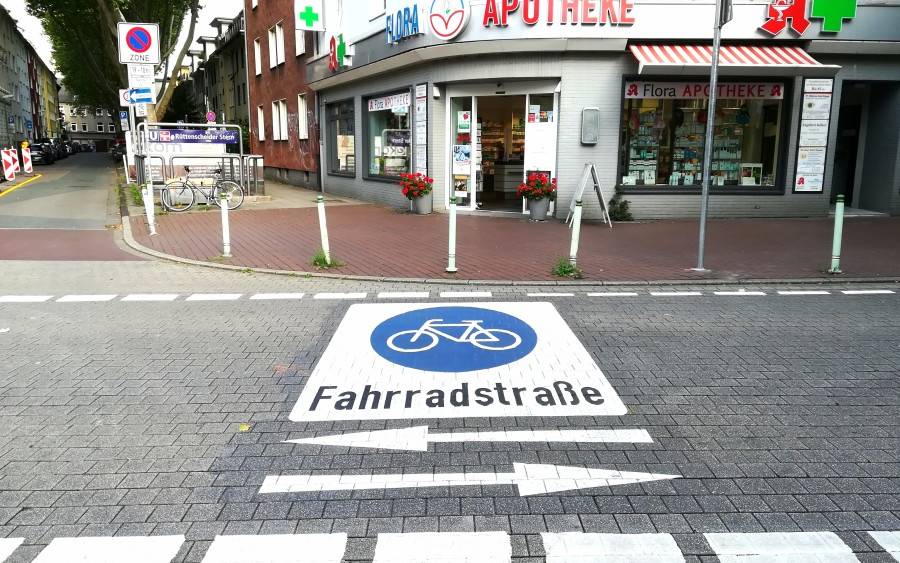 Fahrradstraße in Rüttenscheid