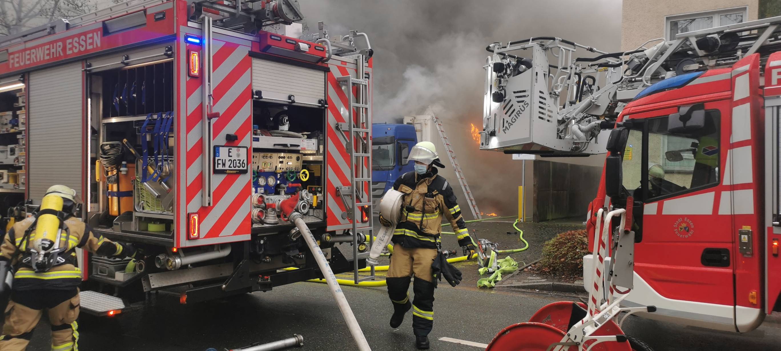Feuer bei Penny in Essen-Bochold