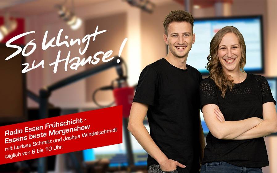 Die neue Doppelmoderation in der Radio Essen-Frühschicht: Joshua Windelschmidt und Larissa Schmitz
