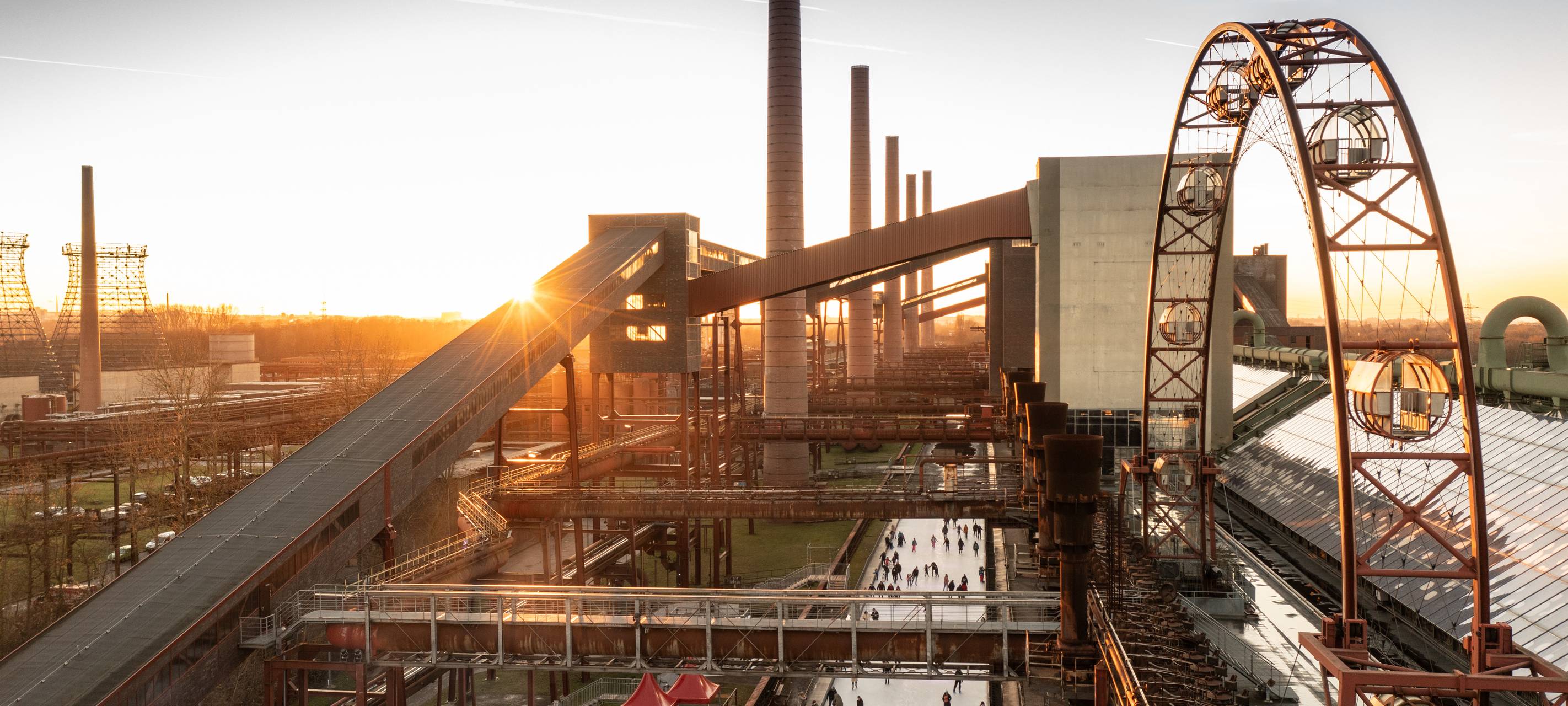 Die Zollverein Eisbahn in Essen hat trotz Corona einen neuen Besucher-Rekord.