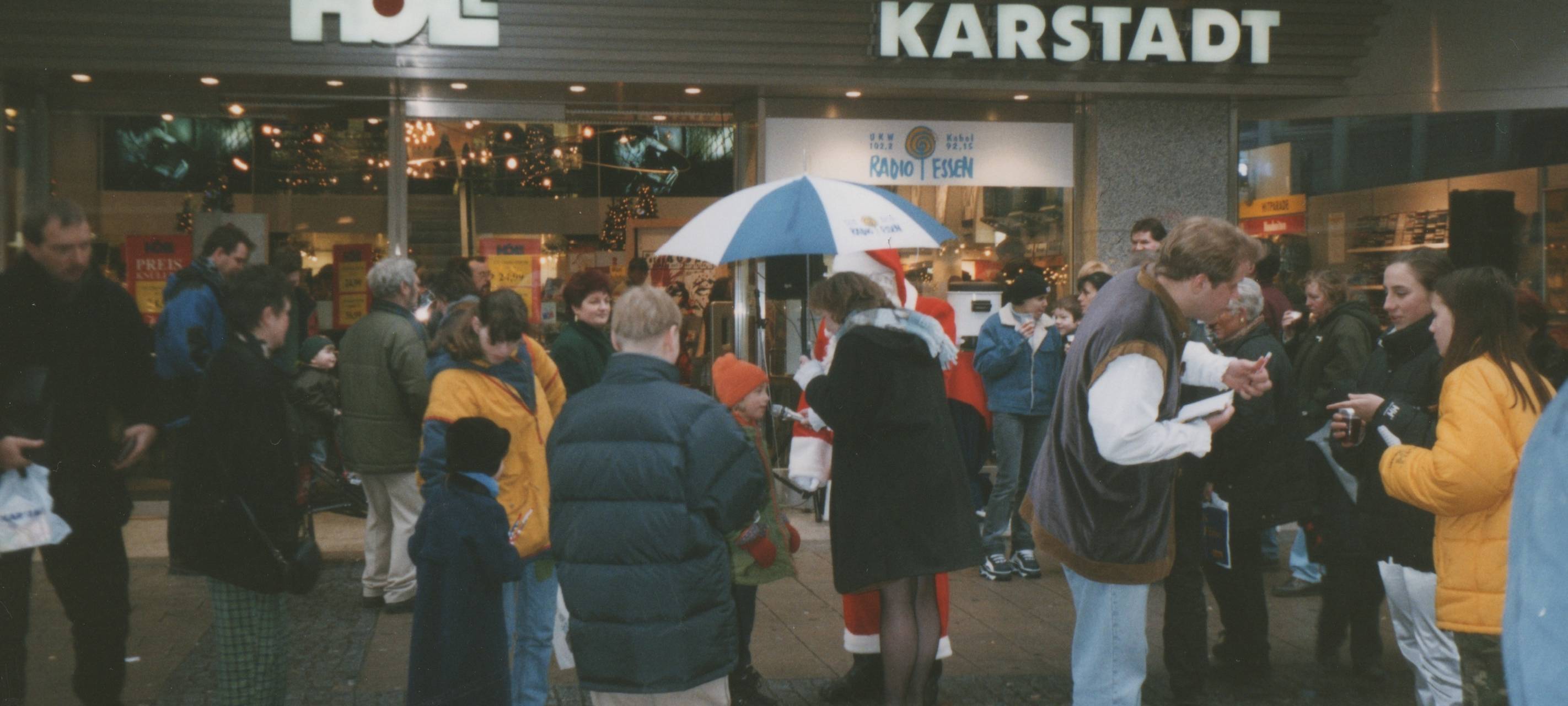 Das gläserne Studio von Radio Essen in der Innenstadt