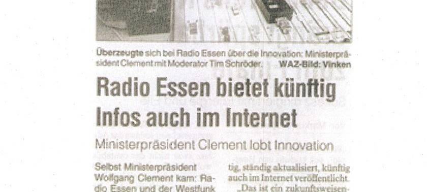 Wolfgang Clement zu Besuch bei Radio Essen