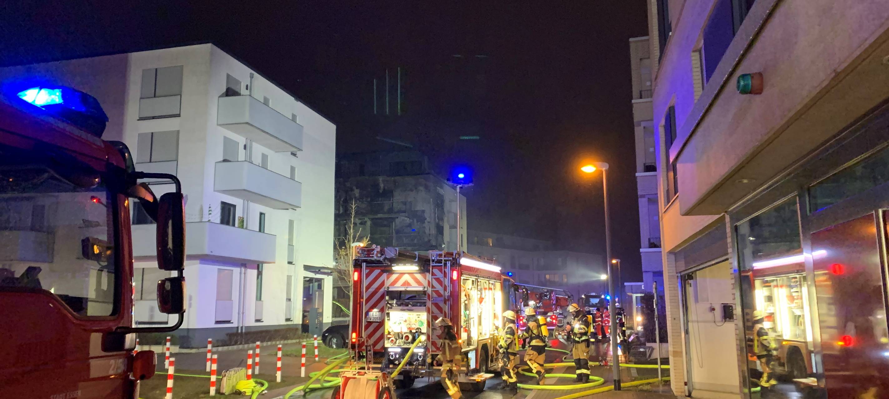 Brand an der Grünen Mitte Essen im Februar 2022