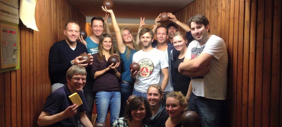 Radio Essen-Team beim Kegeln