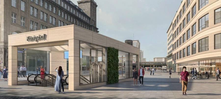 Pavillon auf Willy-Brand-Platz in Essen wird neugebaut