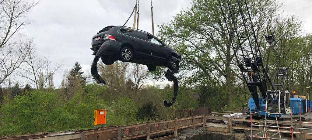 Verfolgungsjagd in Essen endet in Baustelle