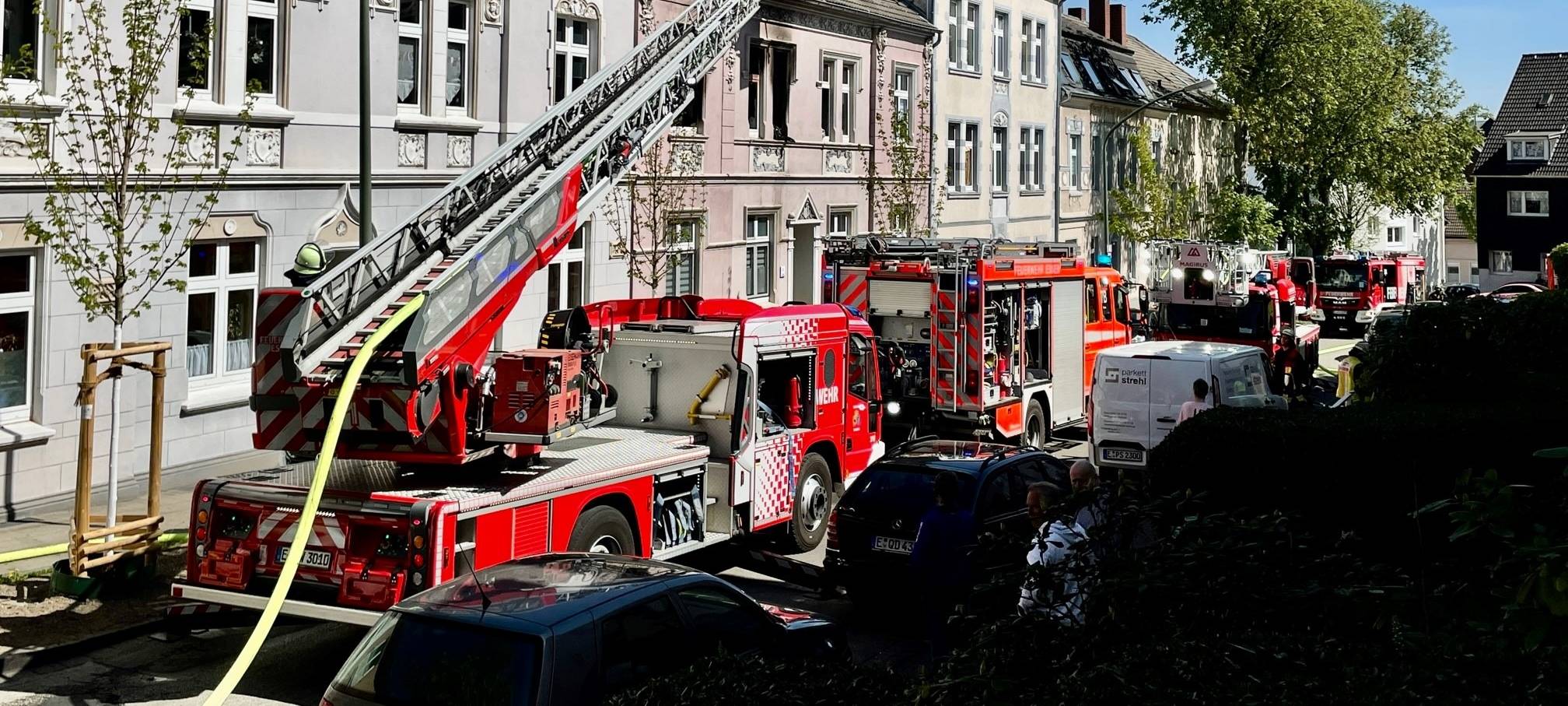 Im 1. Obergeschoss des Wohnhauses war in der Küche ein Feuer entstanden.