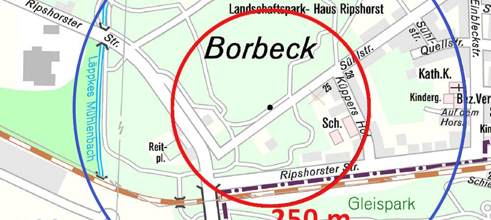 In Oberhausen wird am 20.4.2022 ein Blindgänger gesprengt.