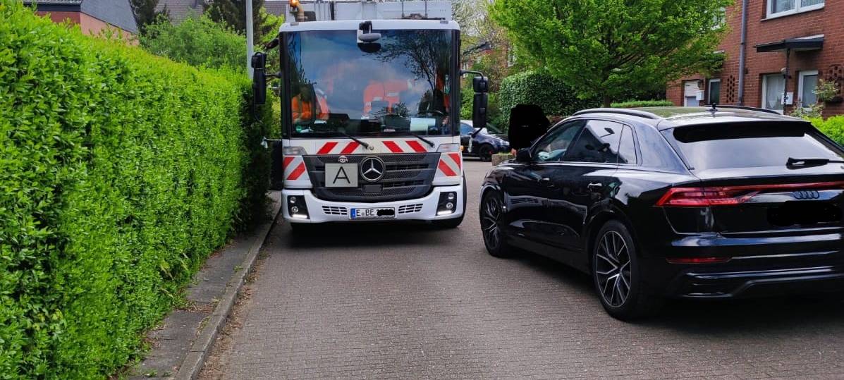 Müllproblem in Essen: Mülltonnen zugeparkt und wochenlang nicht geleert