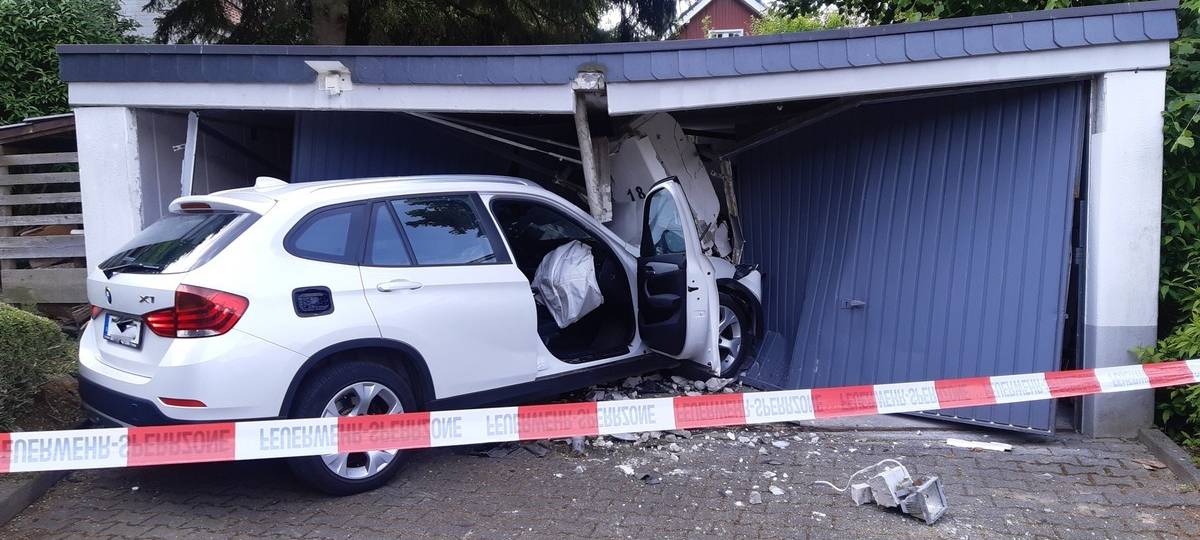 Garage nach Unfall in Essen einsturzgefährdet