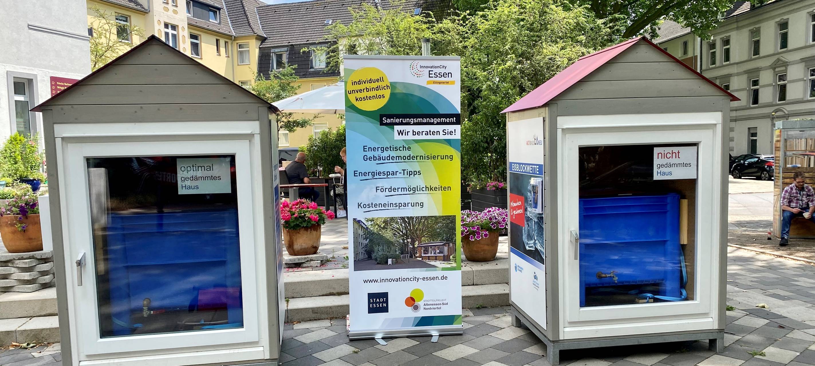 Essen: Eisblockwette im Eltingviertel