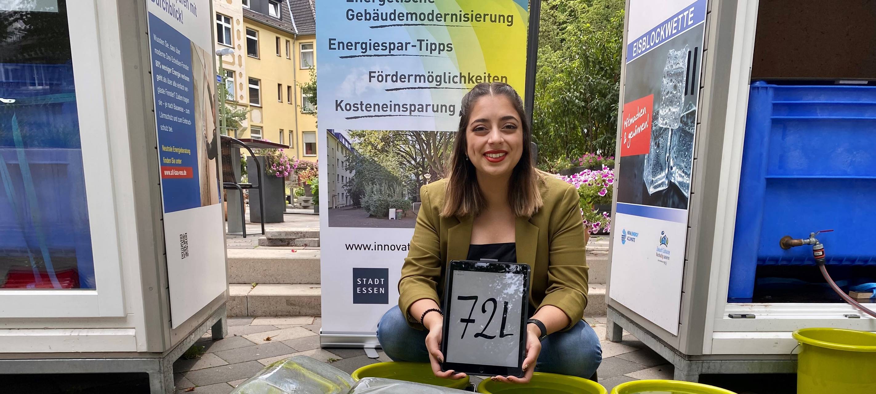 Essen: Eisblockwette im Eltingviertel