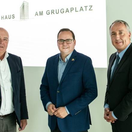 Neues Bürohochhaus in Essen-Rüttenscheid an der Grugahalle wird präsentiert 2022