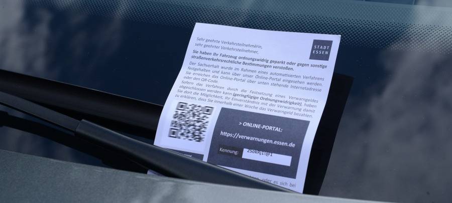 Die Stadt Essen führt Online-Knöllchen mit QR-Code ein.