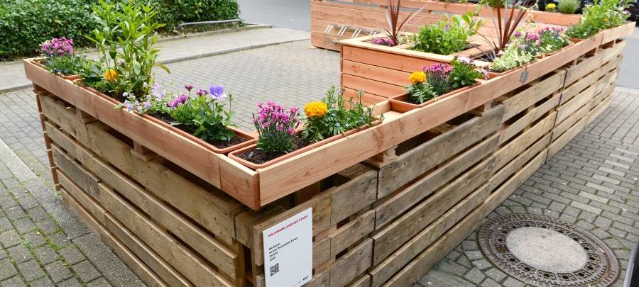 Parklett / Sitzgruppe an der Rottstraße in Essen 2022