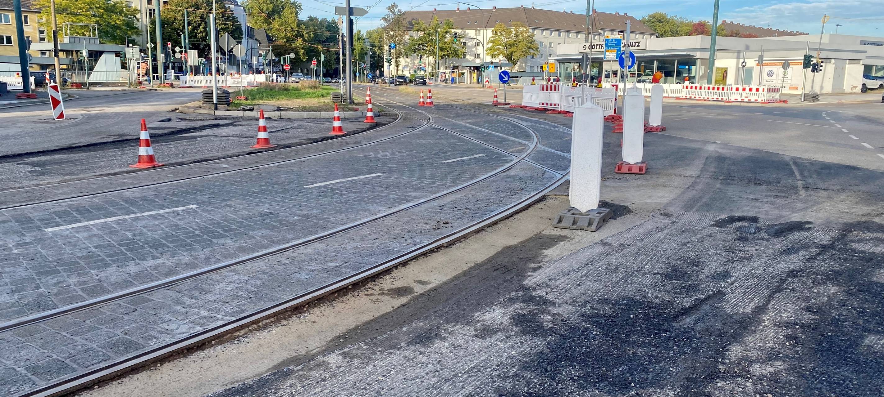 Eine Baustelle in Essen fertig, andere dauert länger