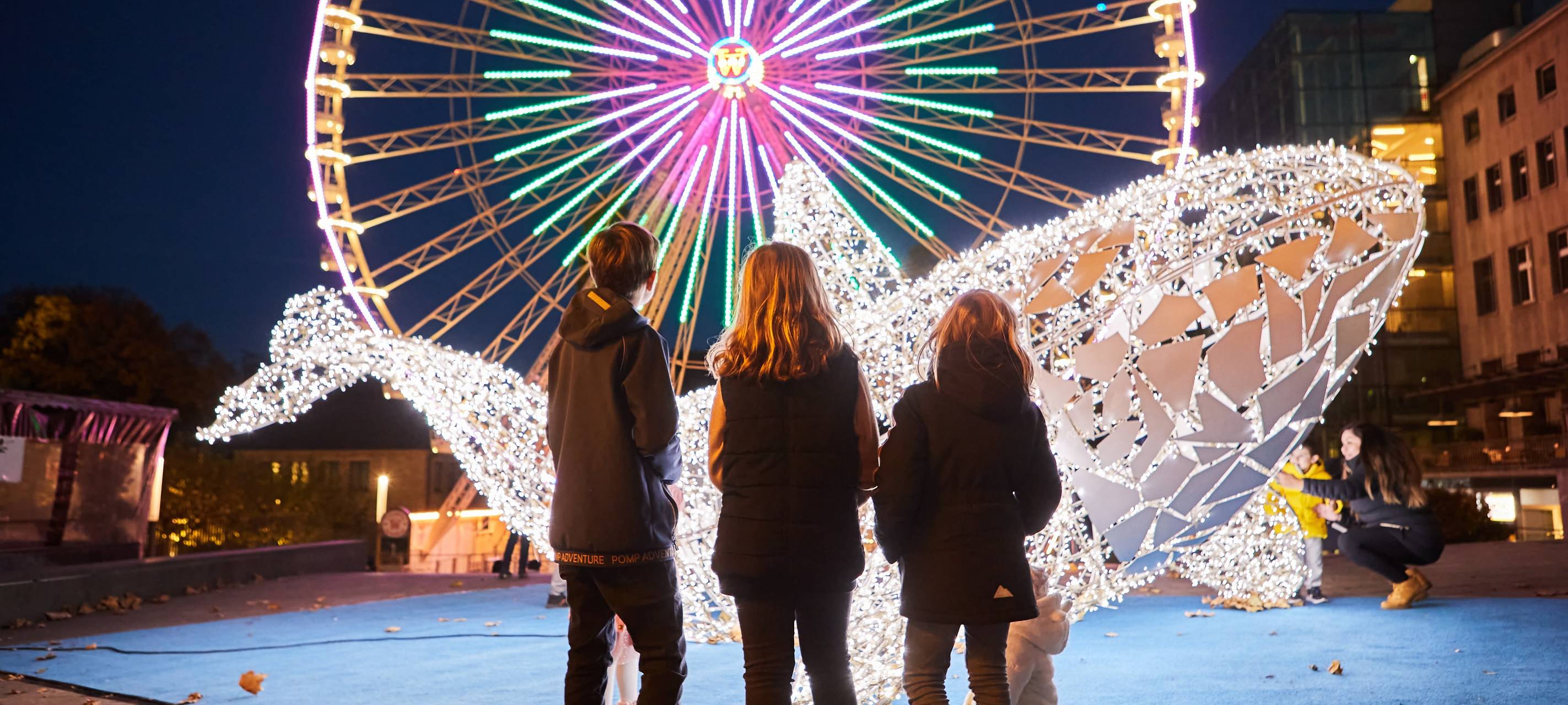 Leuchtender Tierpark bei den Lichtwochen in Essen