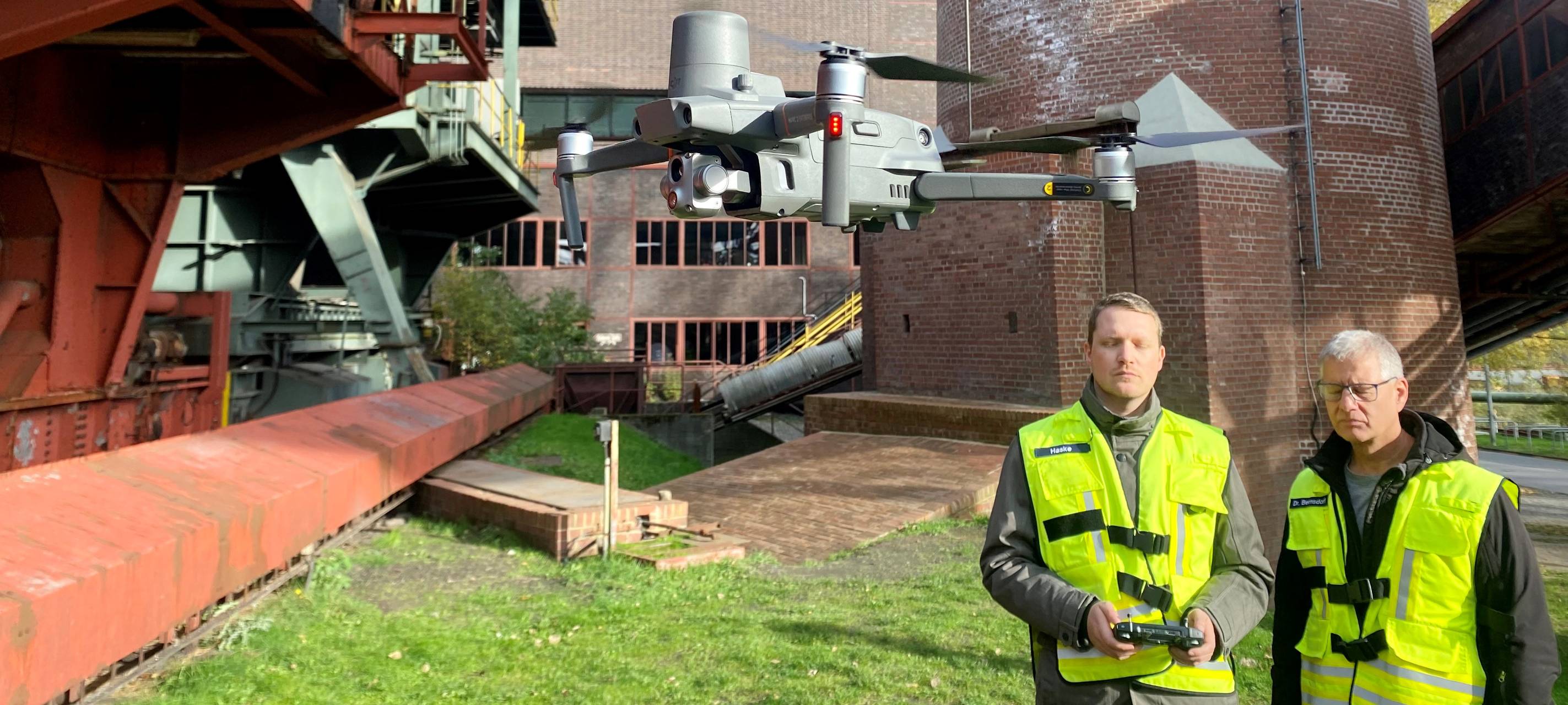 Essen: Drohnen suchen Rost auf Zollverein