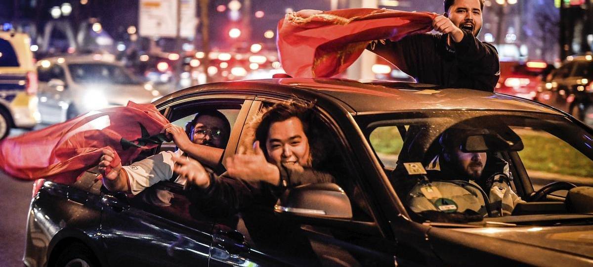 Autokorso in Essen: So haben die Marokko-Fans gefeiert