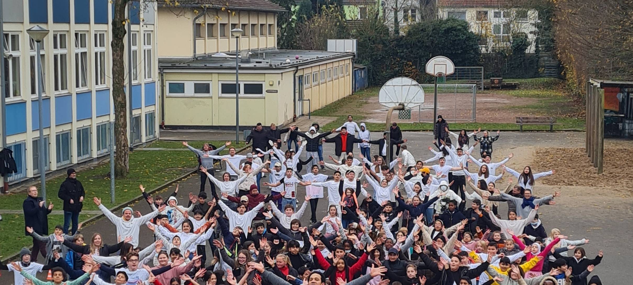 Flashmob in Essen vor der Parkschule