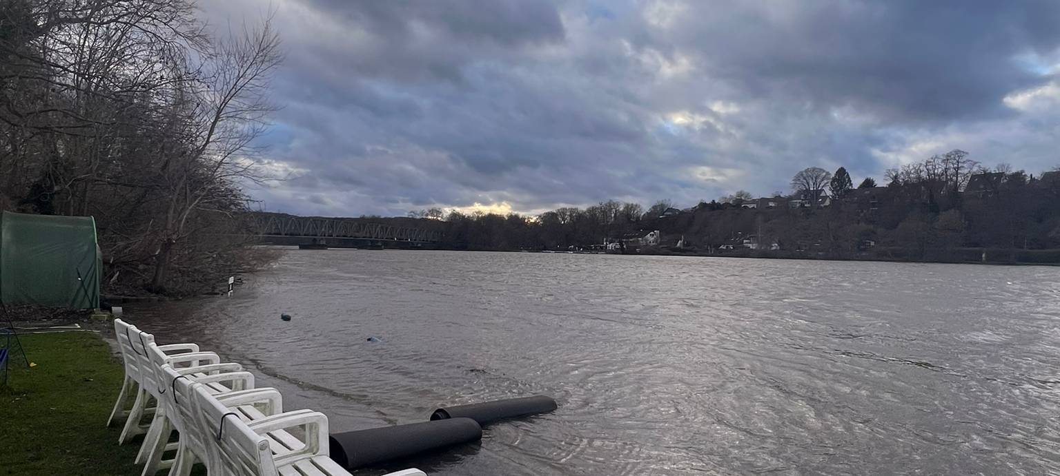 Hochwasser in Essen: So ist die Lage an den Uferwegen