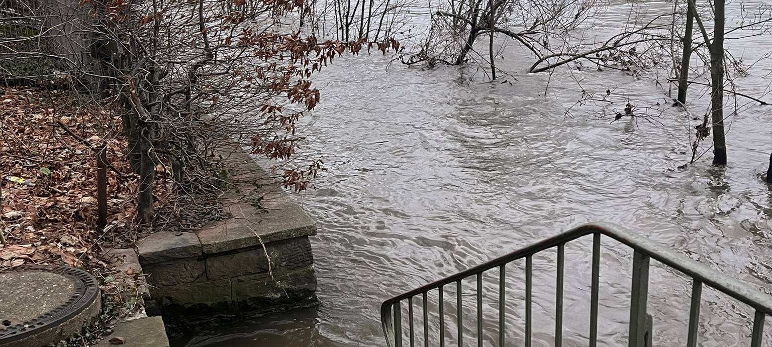 Der Leinpfad entlang der Ruhr in Kettwig.