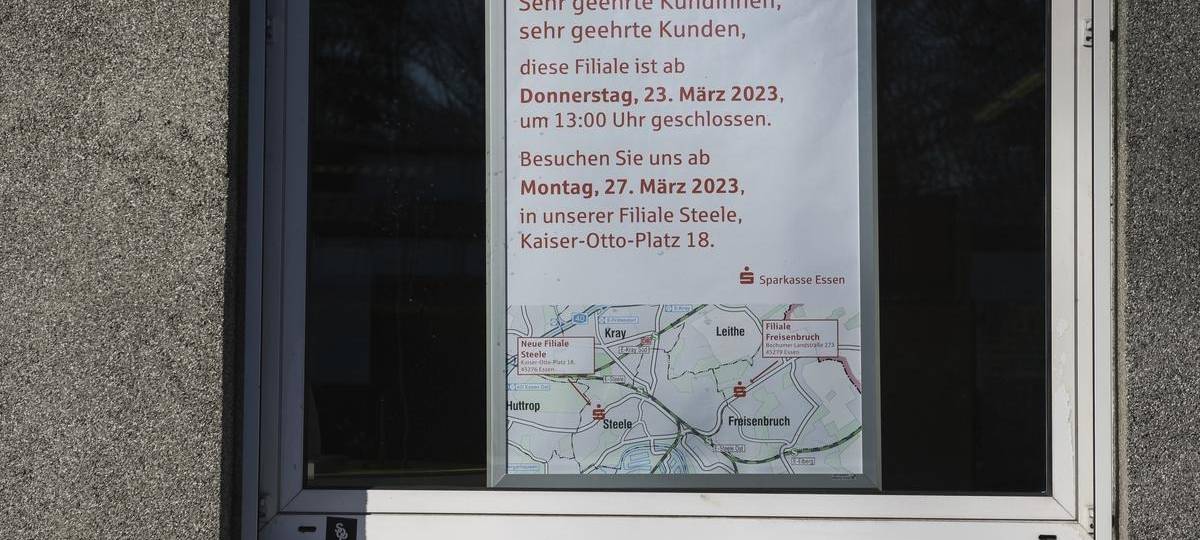Sparkasse Essen schließt nächste Filiale