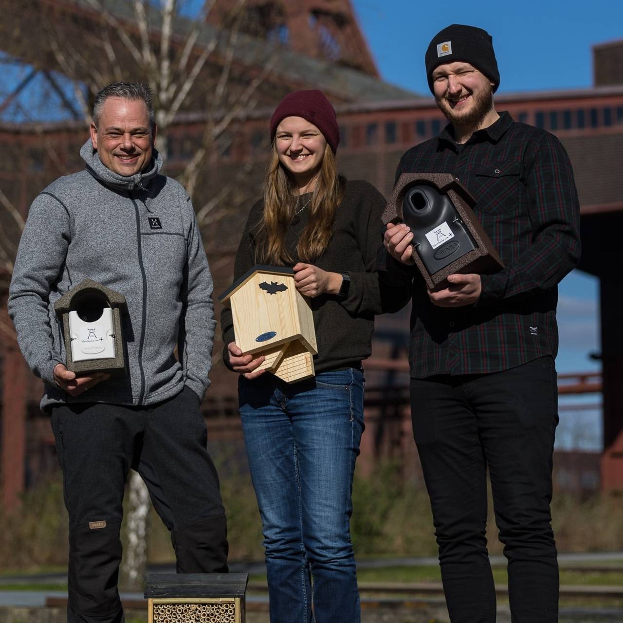 Neue Nistkästen auf Zollverein in Essen