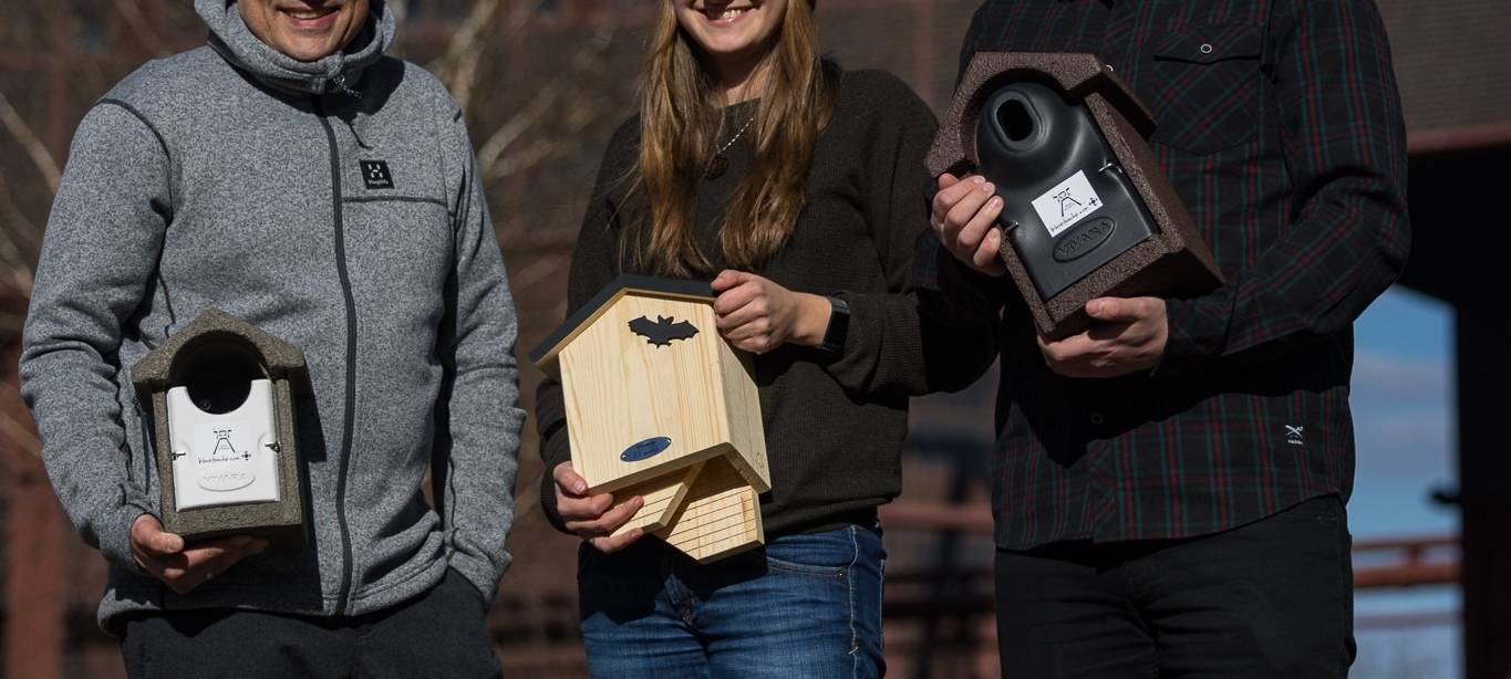 Neue Nistkästen auf Zollverein in Essen