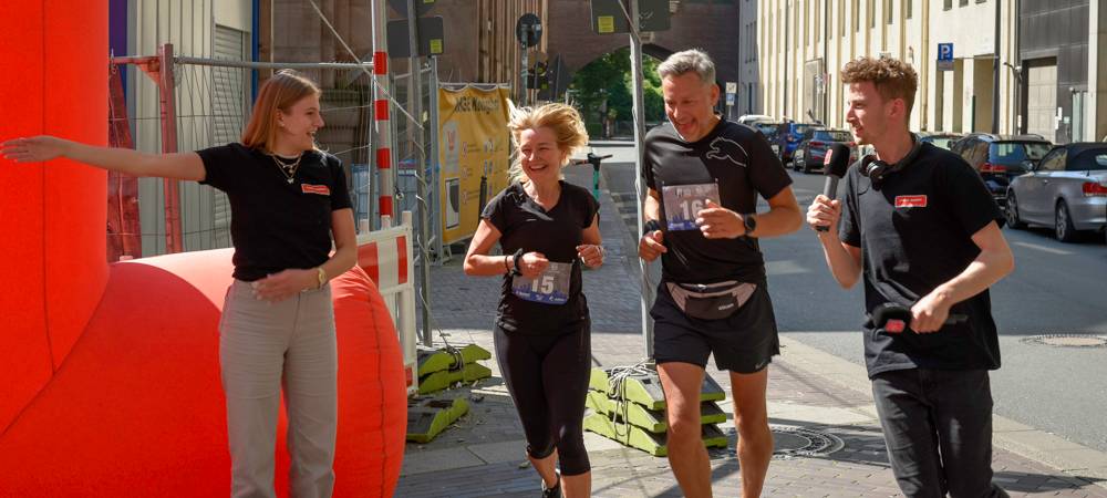 BIG City Trail durch Radio Essen: So war der Lauf durch die Redaktion