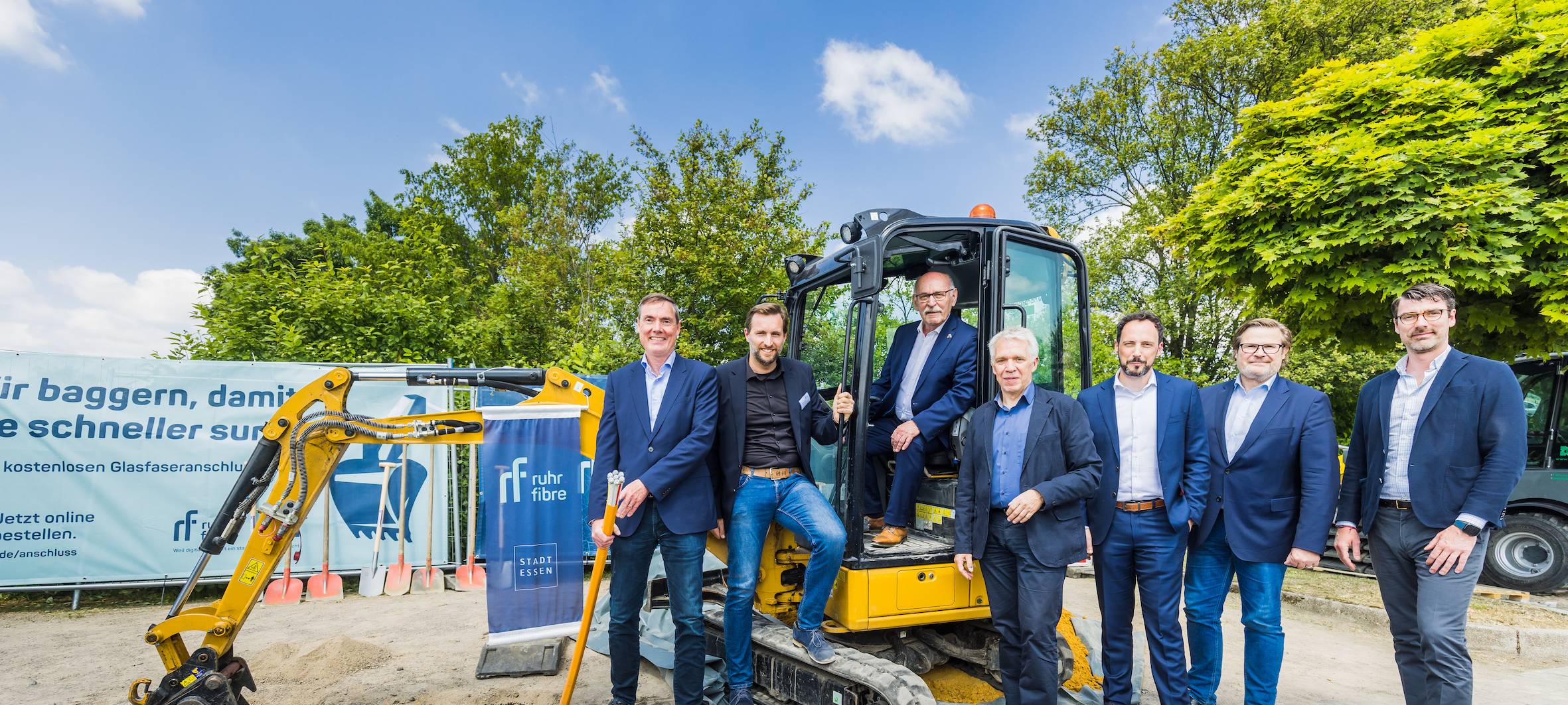 Baustart in Essen für Glasfasernetz von ruhrfibre