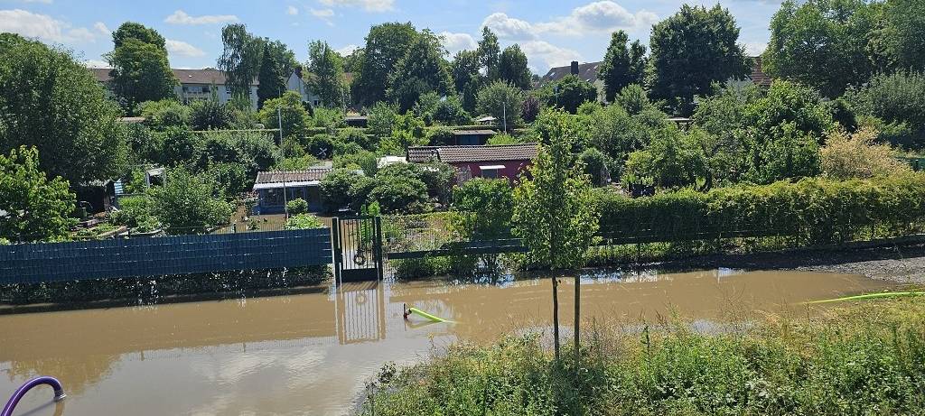 Sturm in Essen: Kleingärten überflutet