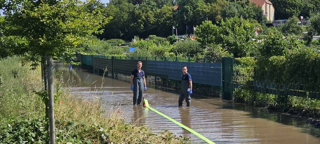 Sturm in Essen: Kleingärten überflutet