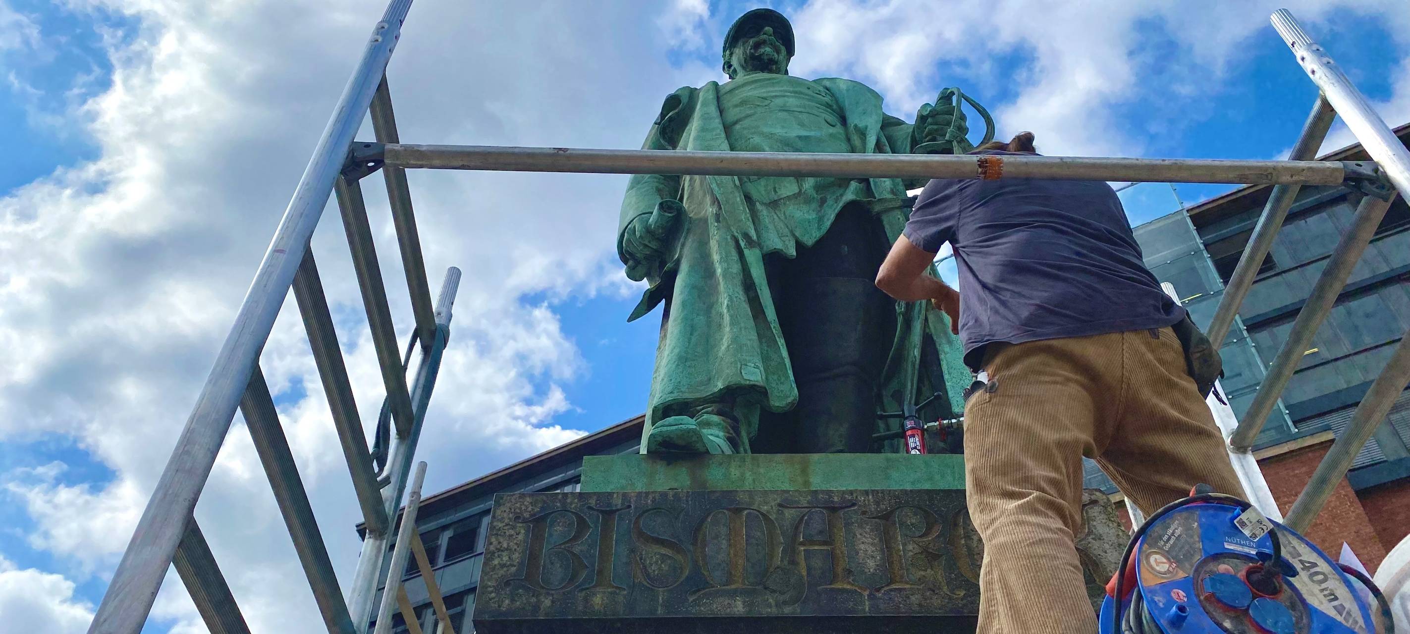 Bismarck-Statue in Essen kehrt zurück an ihren Platz