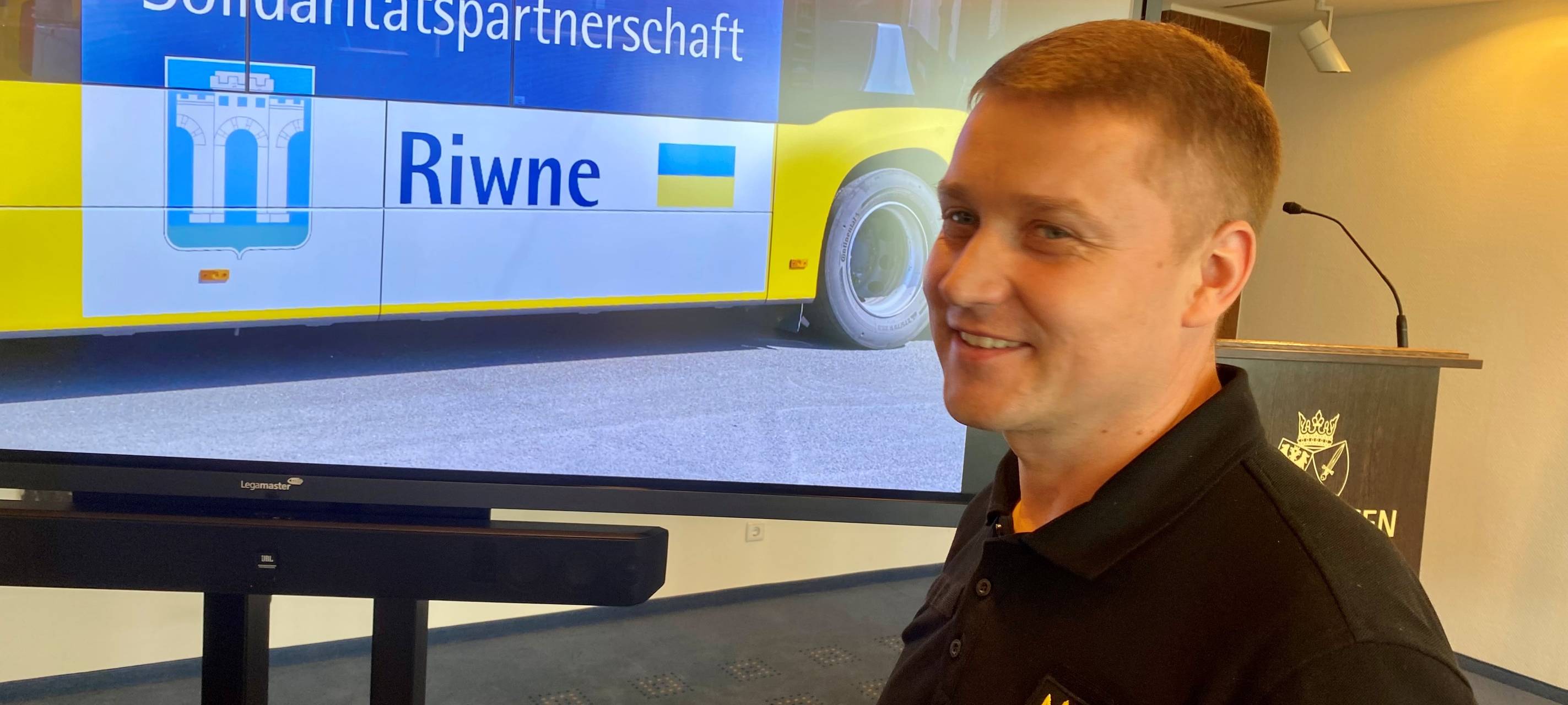 Bürgermeister von Riwne Oleksandr Tretyak aus der Ukraine in Essen