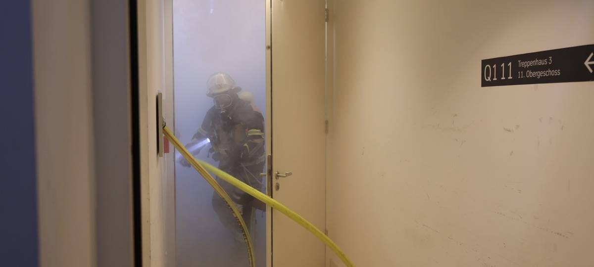 Brand in Hochhaus in Essen: Feuerwehr zufrieden mit Übung