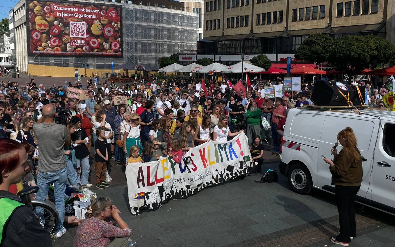 Fridays for Future streikt in Essen kurz vor der Bundestagswahl für das Klima